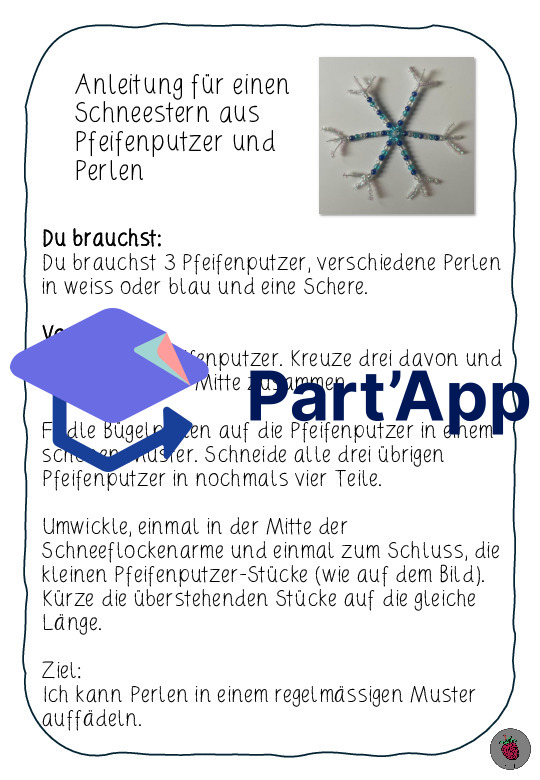 Schneestern aus Pfeifenputzer und Perlen_4