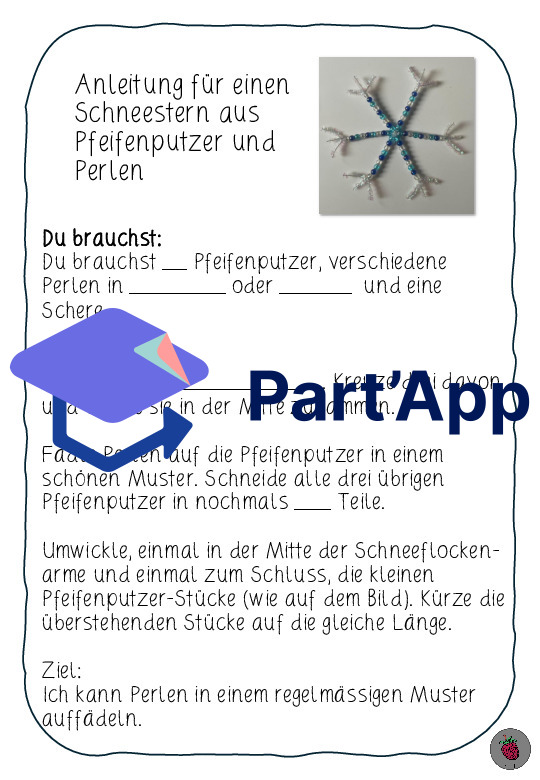 Schneestern aus Pfeifenputzer und Perlen_5