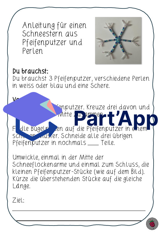 Schneestern aus Pfeifenputzer und Perlen_6