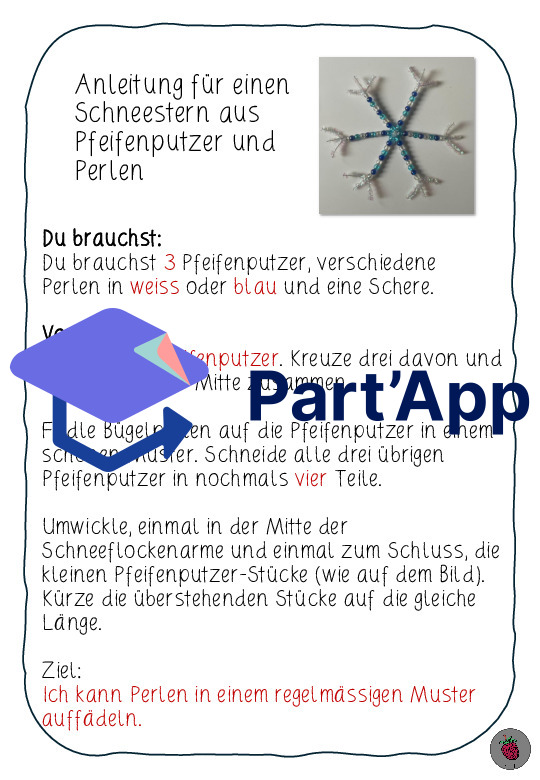 Schneestern aus Pfeifenputzer und Perlen_7