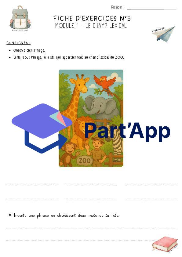 Dossier Champ lexical - Module 1 (MER) 5P_6