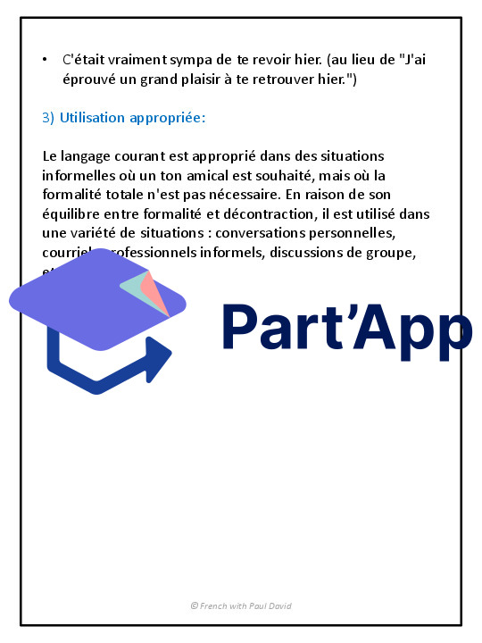 Les niveaux de langue - Explications et exercices_5