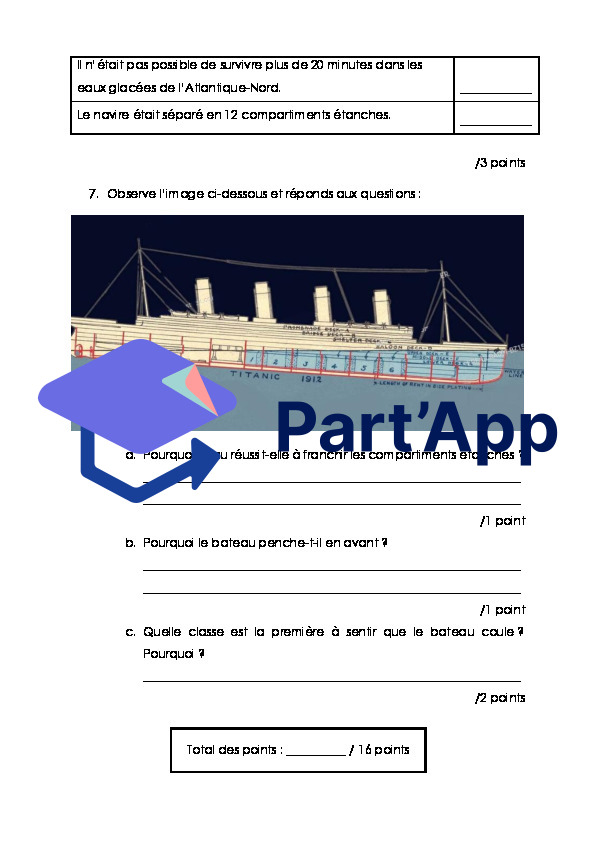 RMS TITANIC_Évaluation d'histoire_14