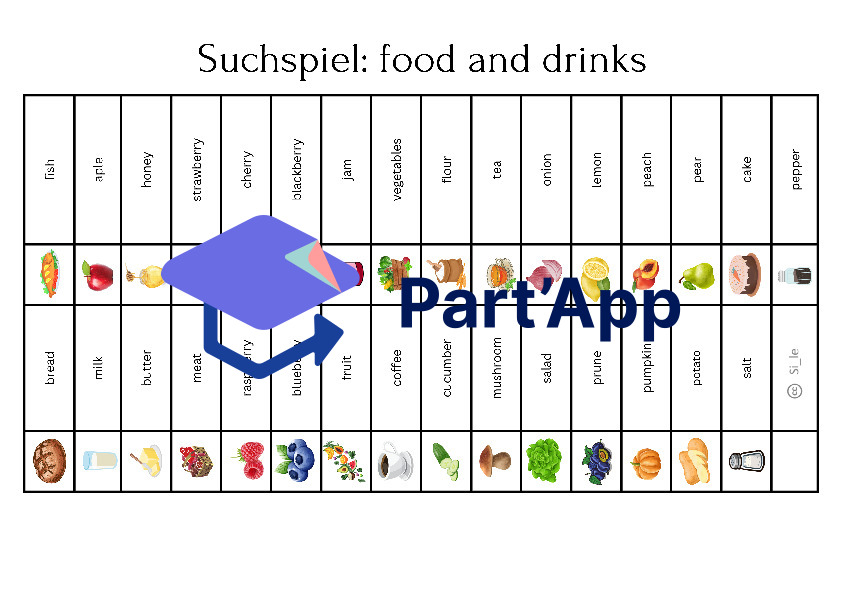 Jeu de recherche Aliments - nourriture - food_3
