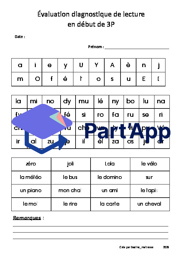Evaluation diagnostique début 3P & 4P_2