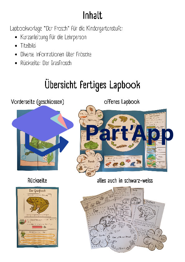 Lapbook für den Kindergarten: Der Frosch_2
