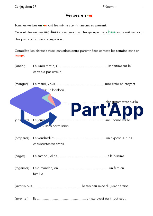dossier de conjugaison présent 5H_13