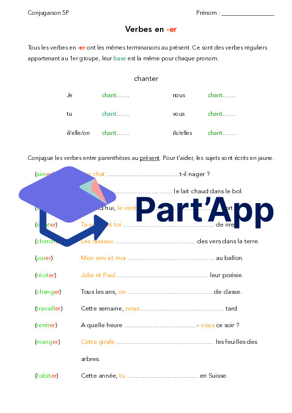 dossier de conjugaison présent 5H_14