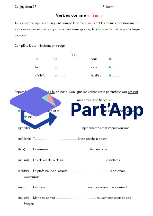 dossier de conjugaison présent 5H_15