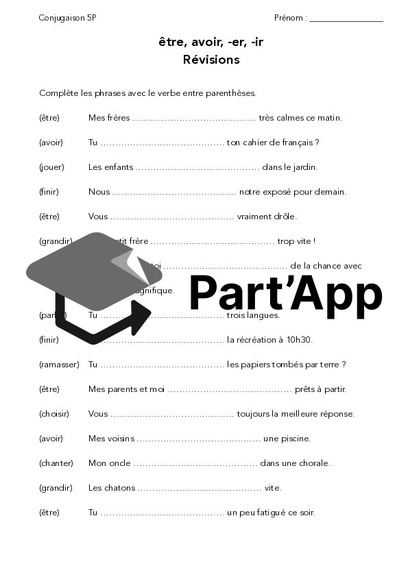 dossier de conjugaison présent 5H_18