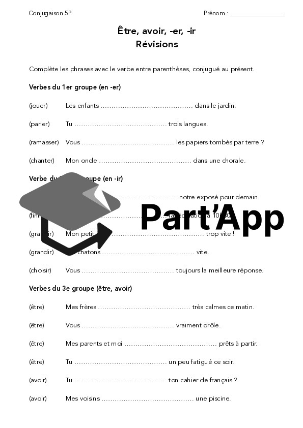 dossier de conjugaison présent 5H_20