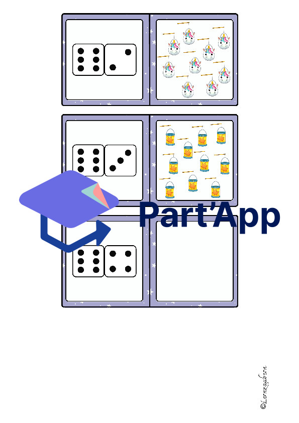 Domino: Unterschiedliche Mengendarstellungen (Laternen)_39