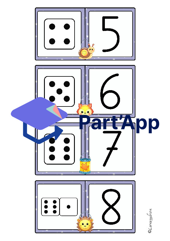 Domino: Unterschiedliche Mengendarstellungen (Laternen)_41
