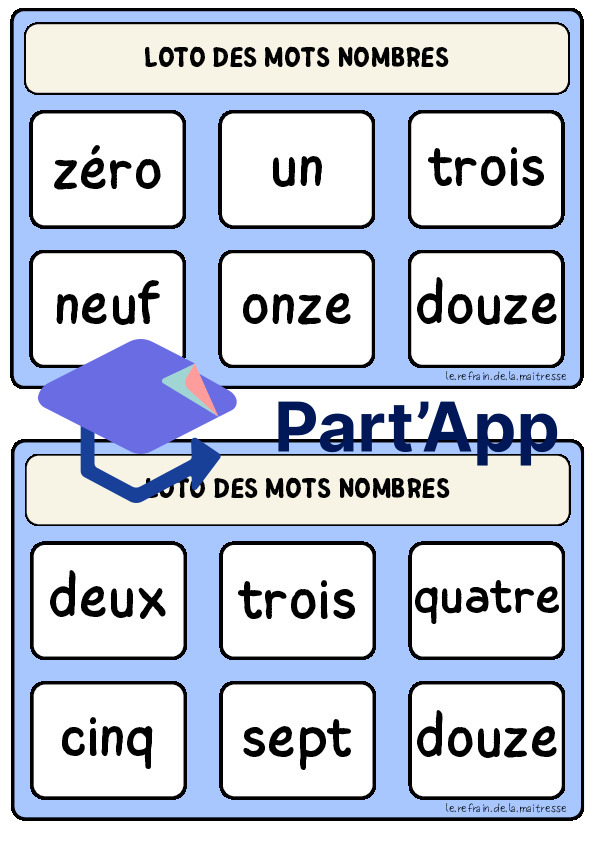 Atelier : lire les "mots" nombres (loto)_5
