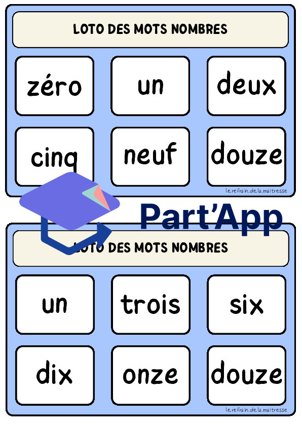 Atelier : lire les "mots" nombres (loto)_6