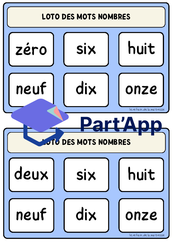Atelier : lire les "mots" nombres (loto)_7