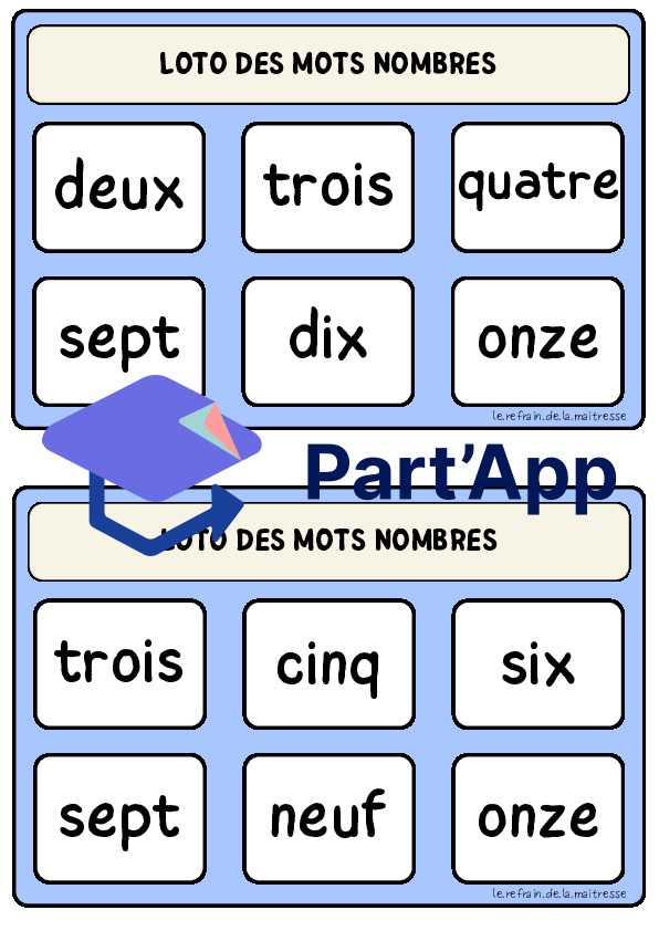 Atelier : lire les "mots" nombres (loto)_8