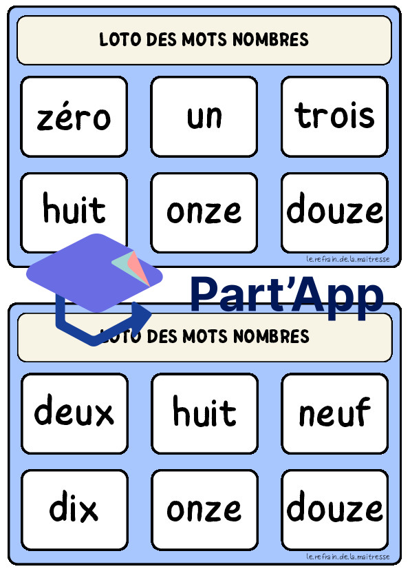 Atelier : lire les "mots" nombres (loto)_9