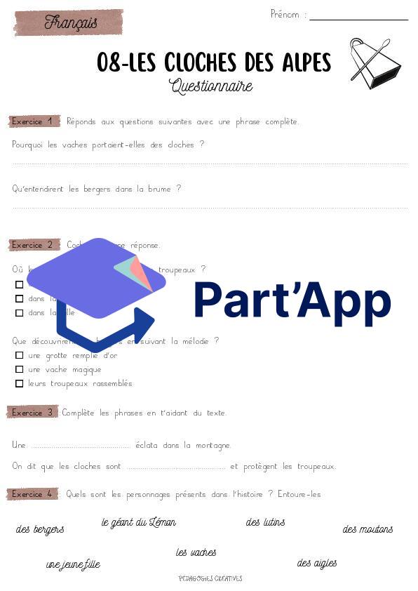 Compréhension de texte - Légendes suisses_9