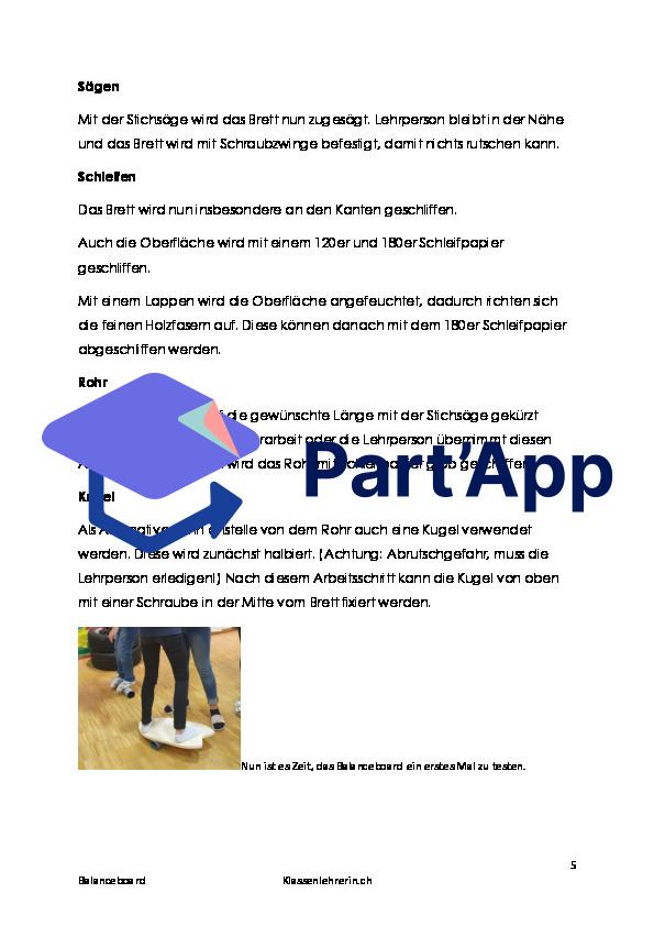 Balanceboard im Werkunterricht herstellen_6