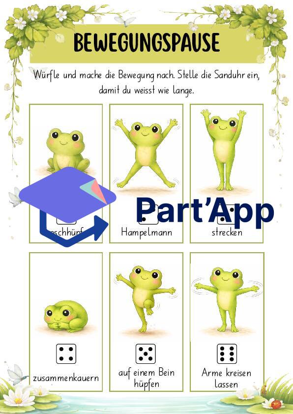 Plakat Bewegungspause Frosch_2