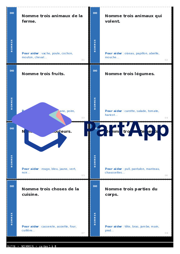 Butin 1-2H : 48 cartes pour enrichir son vocabulaire_10