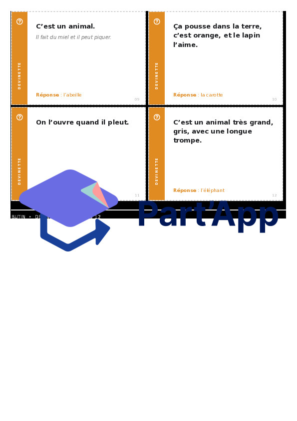 Butin 1-2H : 48 cartes pour enrichir son vocabulaire_13
