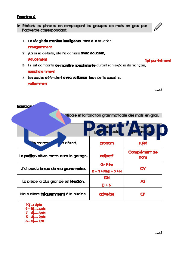 Evaluation de français 3 - Fonctionnement de la langue (FDL) - 7P/8P_11