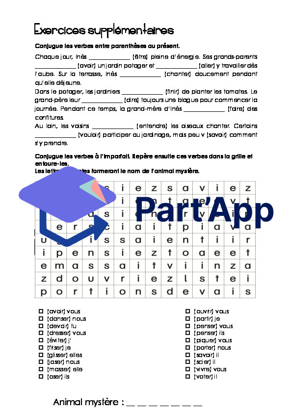 Dossier de révisions présent/imparfait 6P_8