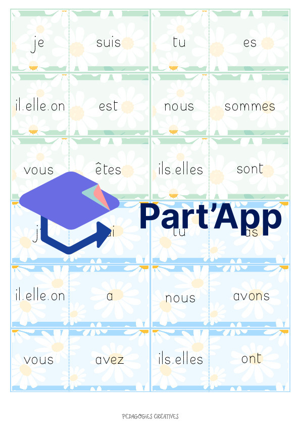 Cartes de conjugaison - Présent et Imparfait_2