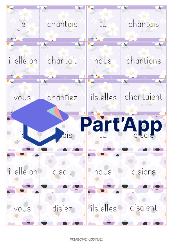 Cartes de conjugaison - Présent et Imparfait_6