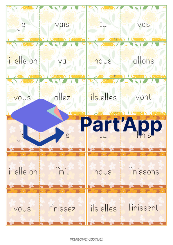 Cartes de conjugaison - Présent et Imparfait_8