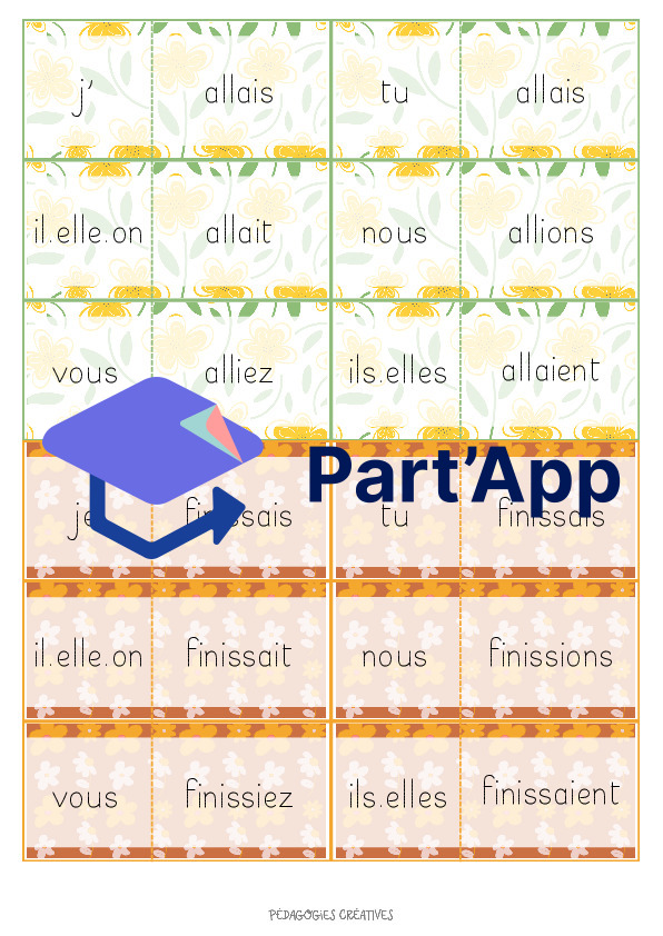 Cartes de conjugaison - Présent et Imparfait_9
