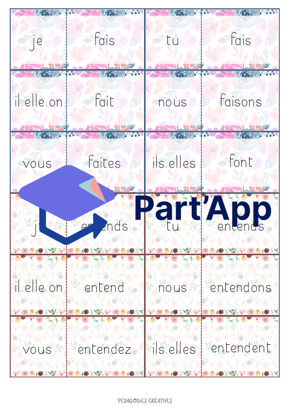 Cartes de conjugaison - Présent et Imparfait_11