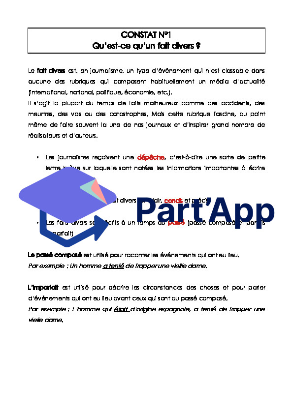 Genre de texte - fait divers - 7P_8