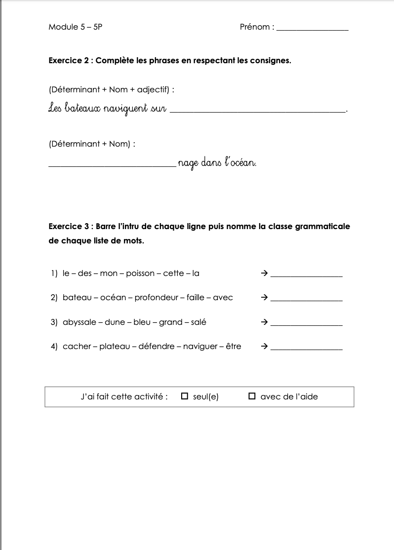 Evaluation formative 5P - Module 5_2