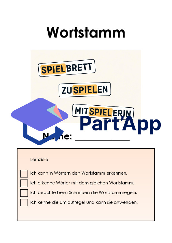 Wortstamm | Dossier Deutsch 5./6. Klasse_3