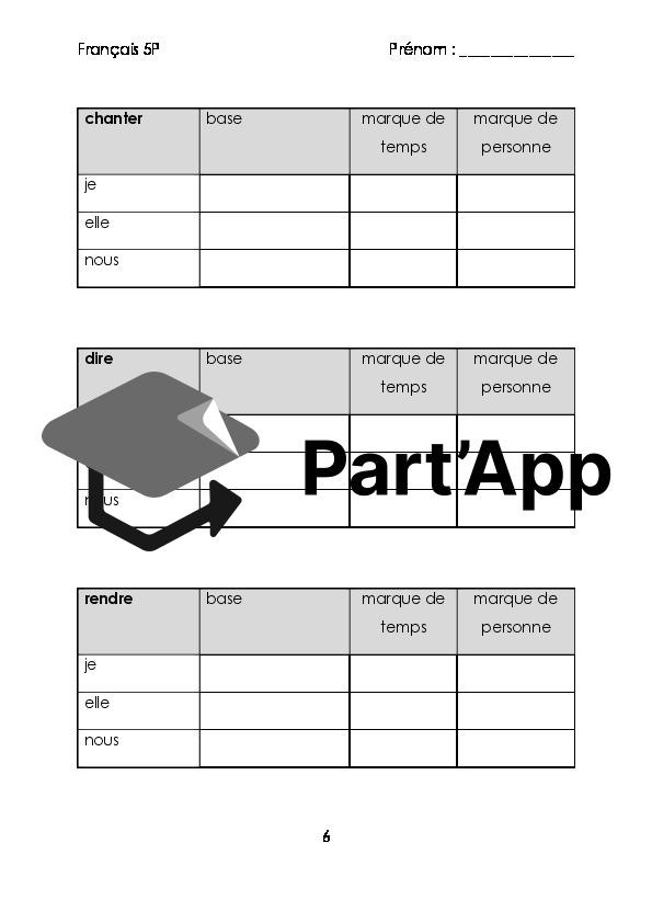 Les verbes à l'imparfait 5P_7