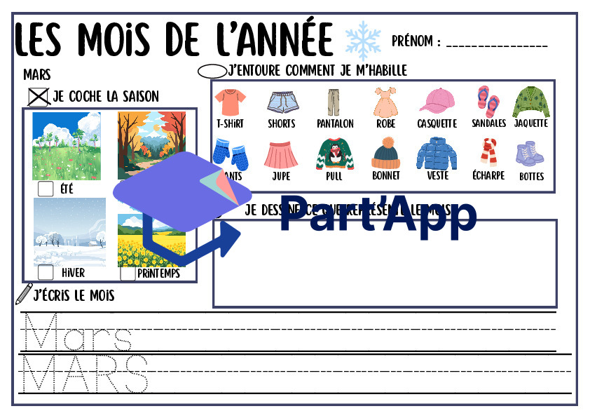MON DOSSIER DES MOIS DE L'ANNÉE — Rituel, Graphisme et Tri des Saisons | 1H - 2H (Cycle 1)_45