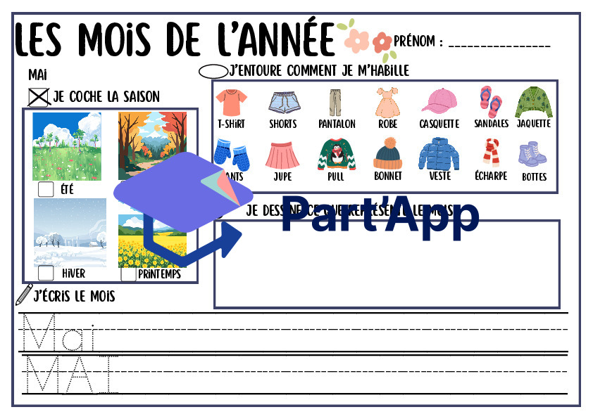 MON DOSSIER DES MOIS DE L'ANNÉE — Rituel, Graphisme et Tri des Saisons | 1H - 2H (Cycle 1)_47