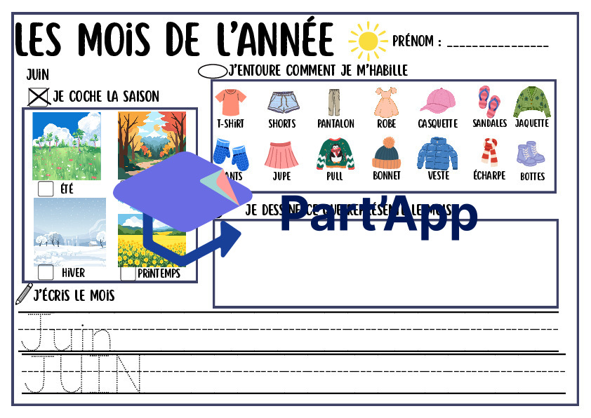 MON DOSSIER DES MOIS DE L'ANNÉE — Rituel, Graphisme et Tri des Saisons | 1H - 2H (Cycle 1)_48