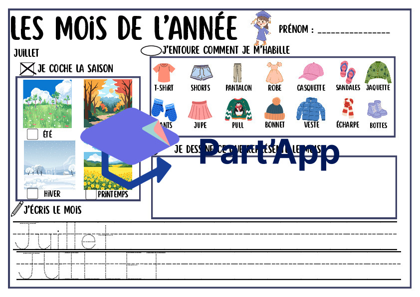 MON DOSSIER DES MOIS DE L'ANNÉE — Rituel, Graphisme et Tri des Saisons | 1H - 2H (Cycle 1)_49