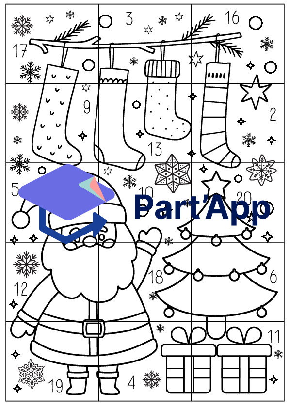 Calendrier de l'avent à colorier_2