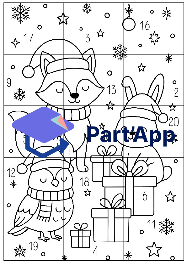 Calendrier de l'avent à colorier_5