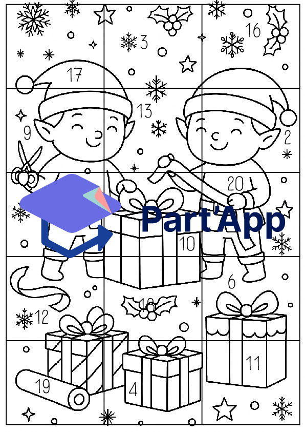Calendrier de l'avent à colorier_7