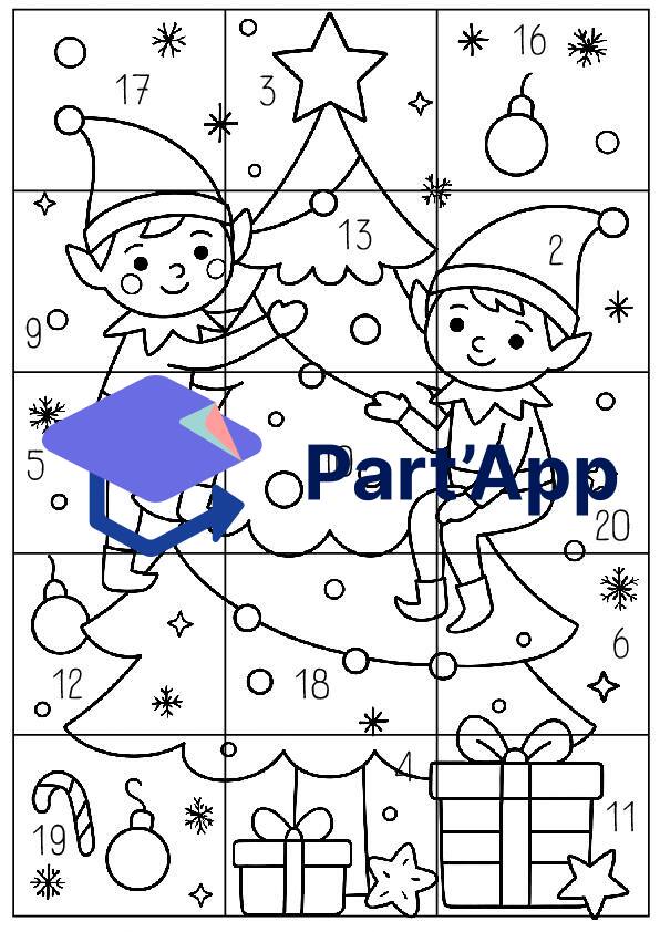 Calendrier de l'avent à colorier_10