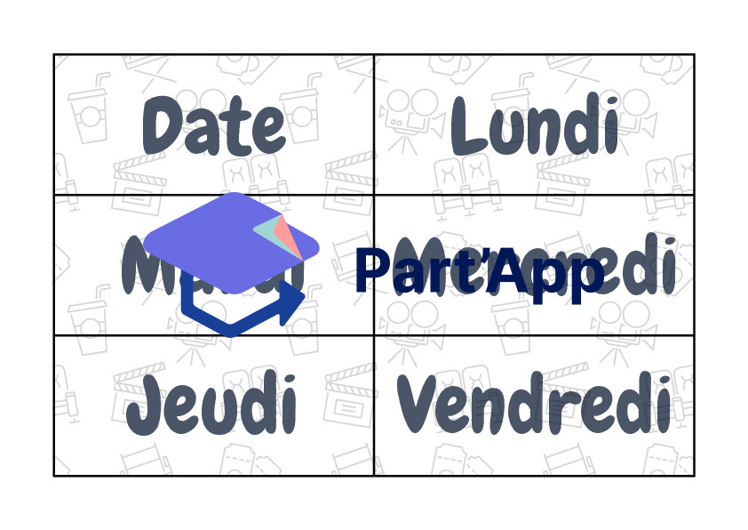 Affichage - Jours de la semaine et mois_2