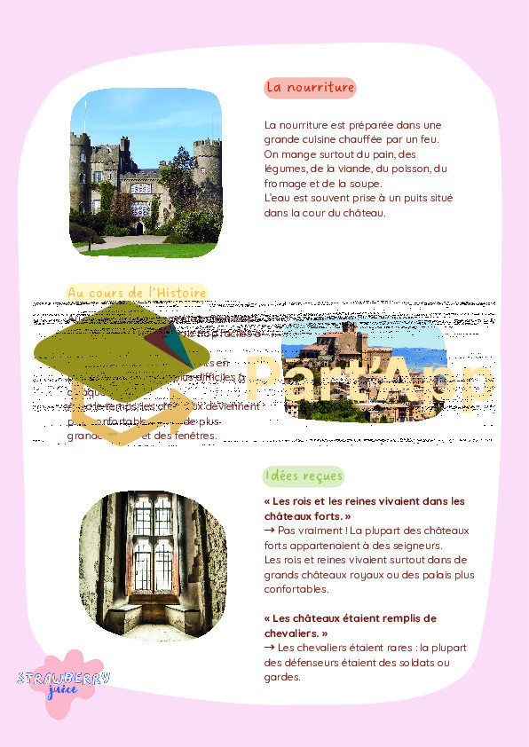 4P 5P - français - compréhension écrite - documentaire - châteaux forts_3