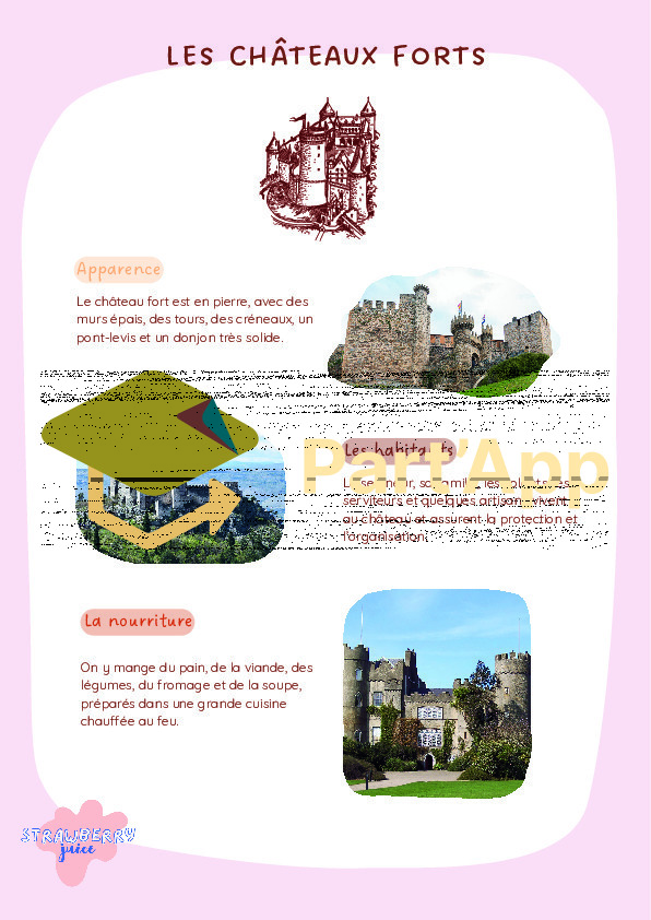 4P 5P - français - compréhension écrite - documentaire - châteaux forts_6