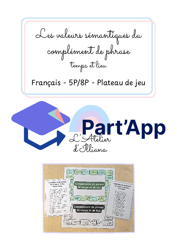 Les valeurs sémantiques du complément de phrase (temps & lieu) : Plateau de jeu_3